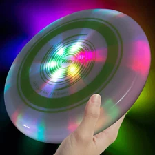 Toysery LED Fresbee-Glow in The Dark Light Up Fresbee for Adults and Flying Disc