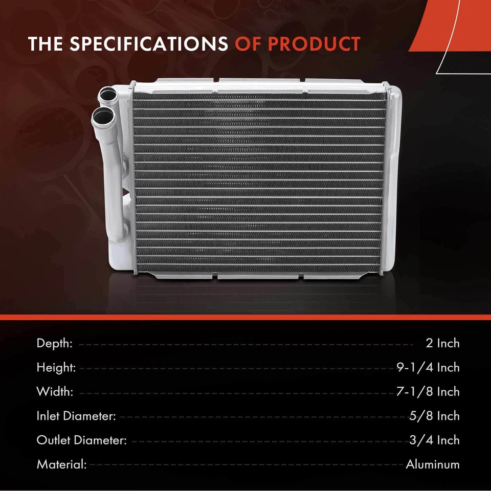 A-Premium HVAC Heater Core for Chevrolet G10 G20 G30 P30 GMC G15 G1500 G25 G35 - Image 3 of 4