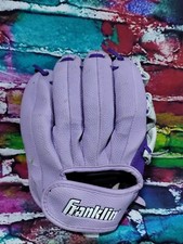 Franklin 10"N Baseball Tee Ball Glove Purple Right Hand Throw Ready to Play