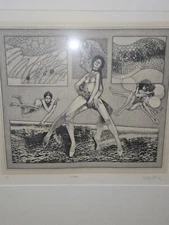 1982 Europa Etching signed and framed by Peter Milton