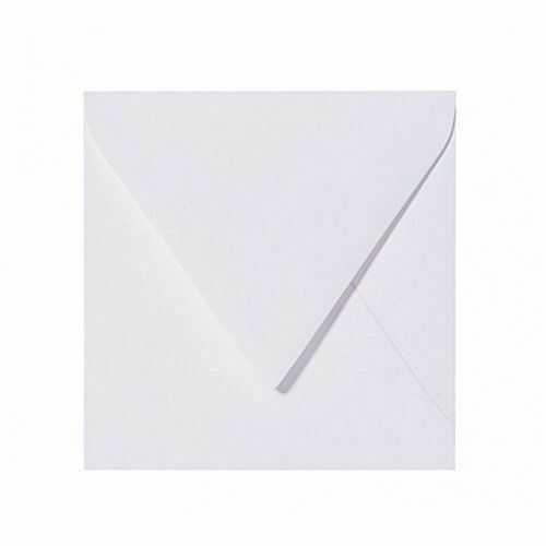 Briefumschläge 25 St. Polar Weiß feuchtklebend -14,5 x 14,5 cm 145 x 145 mm
