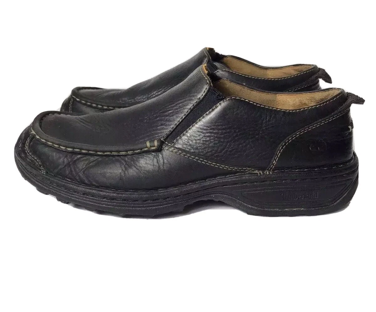 Timberland 10 mocassino in pelle marrone slitta scarpa Carlsbad 54582 $130