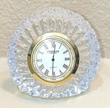 VINTAGE TIPPERARY IRISH CRYSTAL CLOCK QUARTZ BATTERY