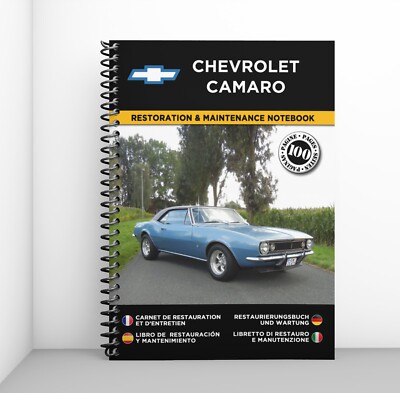 CHEVROLET CAMARO : Restaurierungsnotizbuch - KOSTENLOS VERSAND MIT HERMES !