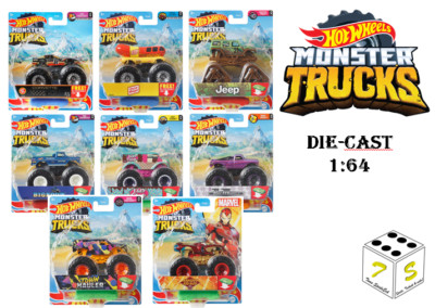 Hot Wheels Monster Trucks Maßstab 1:64 Die-Cast Druckguss I verschiedene Sorten