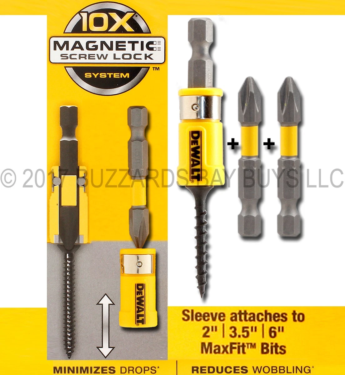 Dewalt 10x magnetic screw lock hot sale