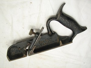 Early Stanley 182 Side Rabbet Plane Wood Tool w Depth Stop 