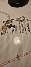Vintage Hair Bobby Pins Lot of 22. Ornate, Mostly Gold Color, 1 Silver, 1 Lucite
