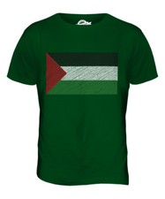 PALESTINE SCRIBBLE FLAG MENS T-SHIRT TEE TOP GIFT FILAST?N PALESTINIAN