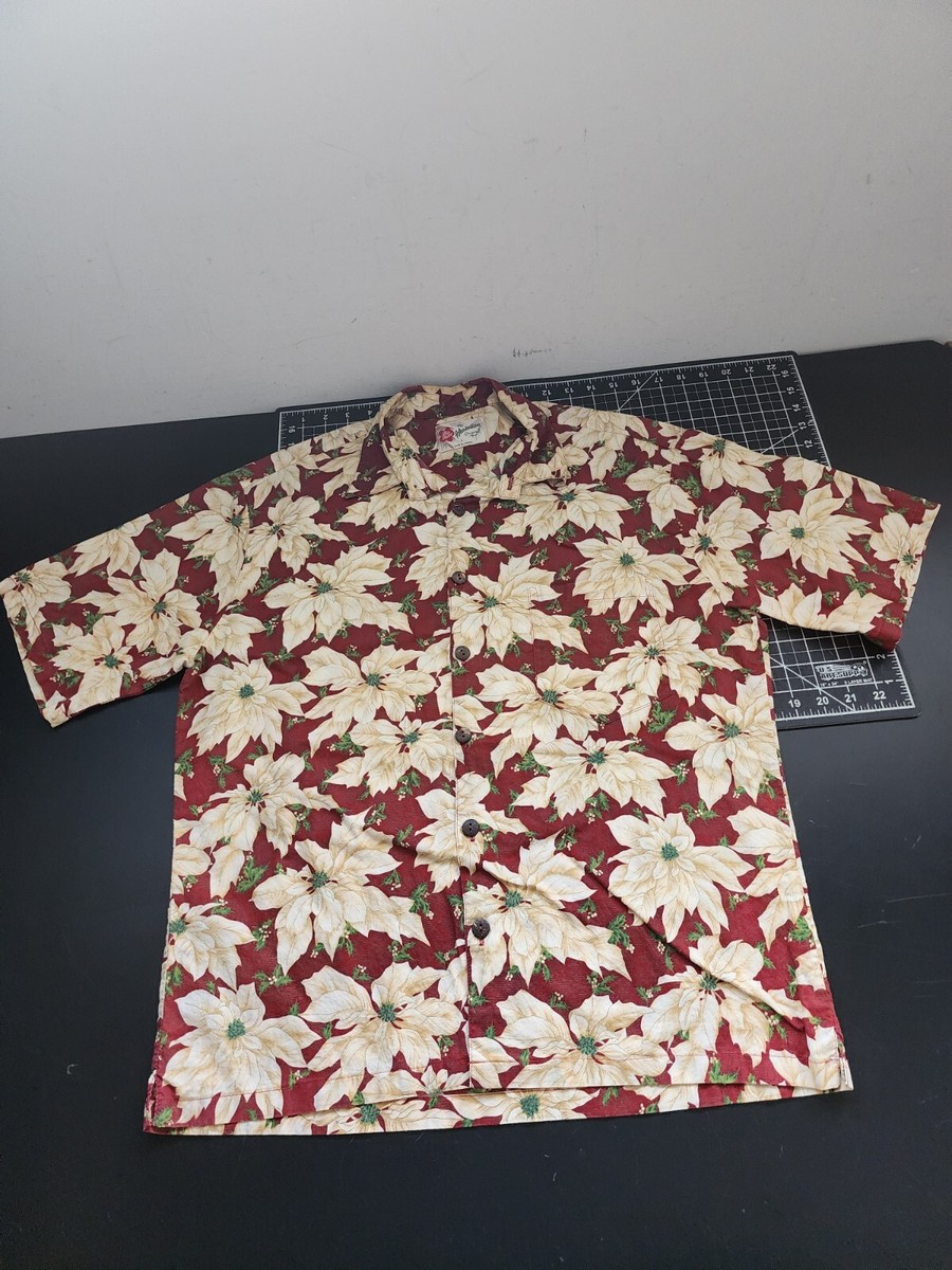 Chemise Hawaïenne Vintage Pour Homme Rouge Et Blanc - Marque Kilo Hatties Taille L