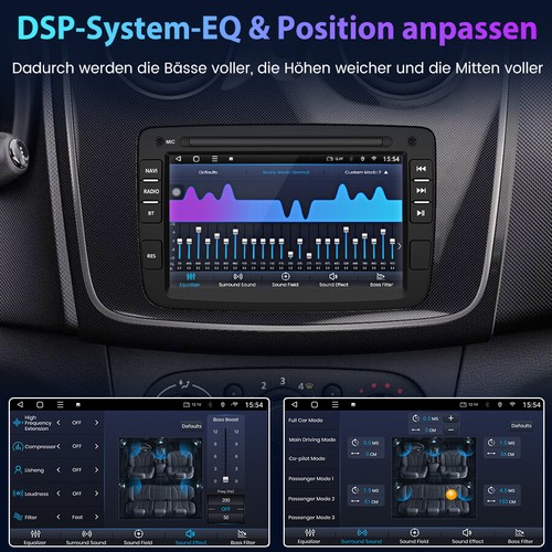 2+64G Carplay Android 13 Autoradio Für Renault Dacia Duster Sandero Lada DAB SWC - Bild 10 von 12