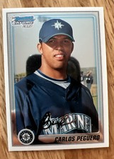 2009 Carlos Peguero 1st Bowman Chrome #BCP187 Mariners PreRookie.           A162