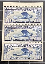 US Stamps-SC# C10 - Booklet Of 3 - Used - Premium Item - SCV = $65.00