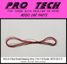 1:16-1:18 Scale MCLS 4 RED Small Detailing Wire 3’ LBR Model Parts PRO TECH