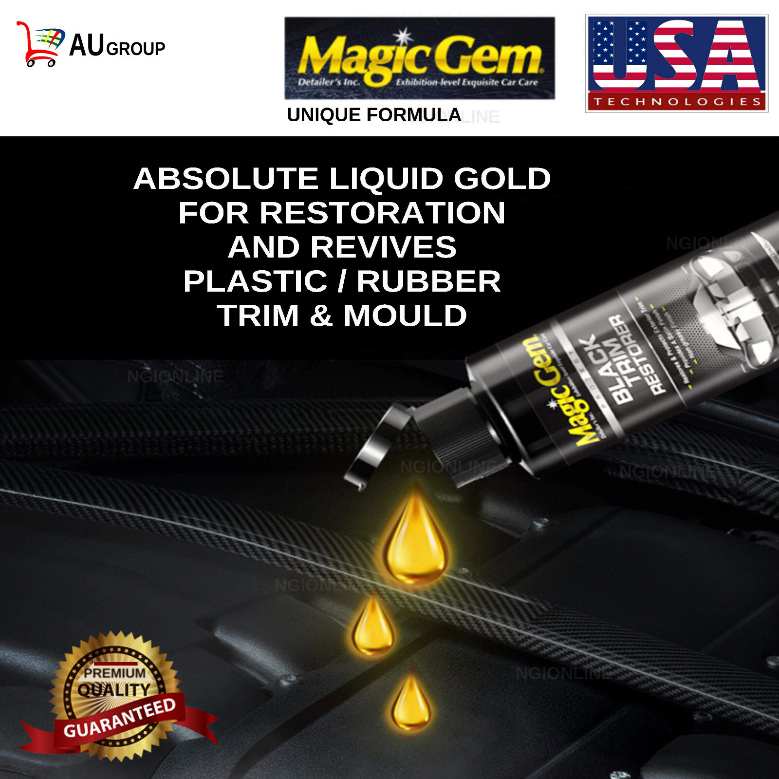 PLASTIC BUMPER TRIM MOLD RESTORER BACK TO BLACK REVIVES VINYL RUBBER