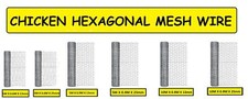 GARDEN GALVANISED CHICKEN WIRE HEAVY DUTY RABBIT WIRE HEXAGONAL MESH FENCING 