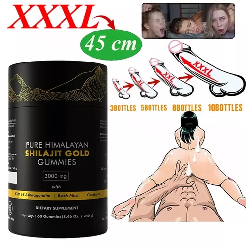 Himalayan Shilajit Gummies 60ct-Ashwagandha & Fulvic Acid,85+ Minerals Men&Women