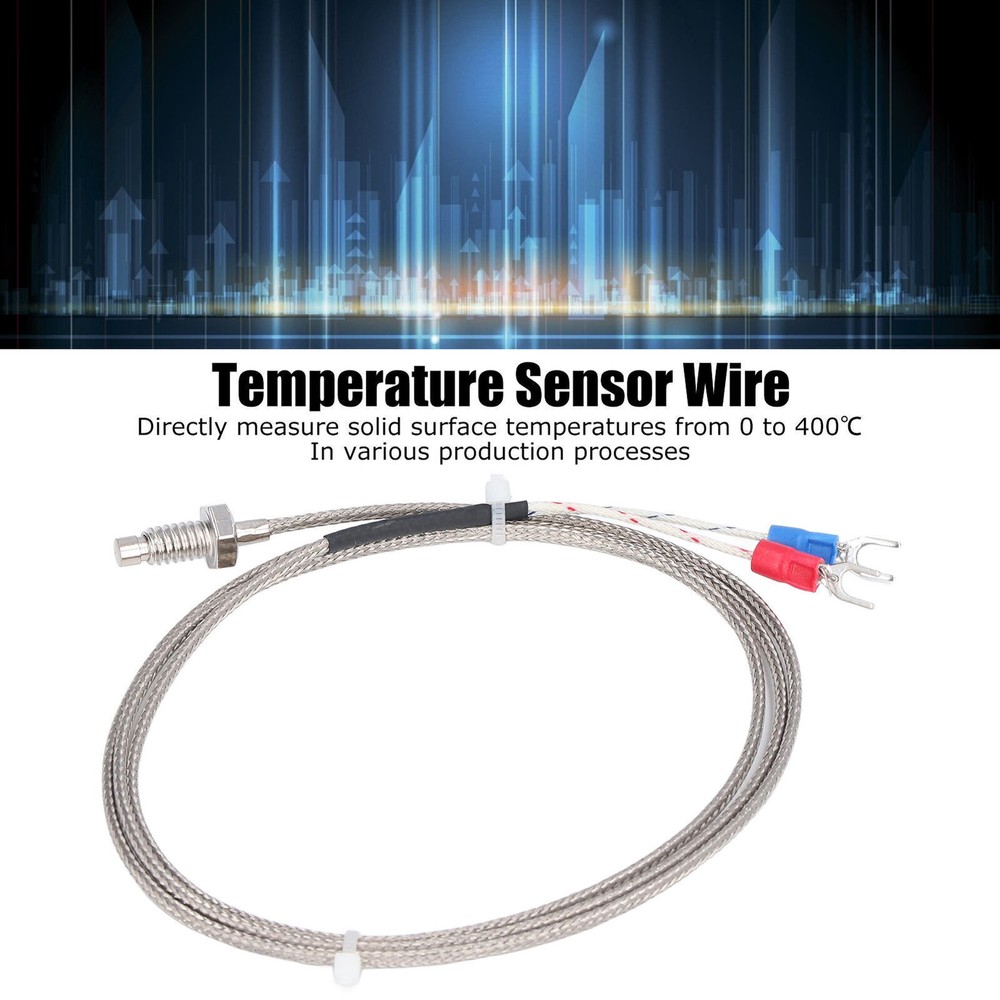 BERM K Type Thermocouple M6 Inch Screw Temperature Sensor Probes Wire 0‑400℃