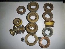LOT 13pc SpudS 3/4", 1-1/4", 1-1/2" Brass NEW OLD STOCK WASHERS OLD MINOR CRACK