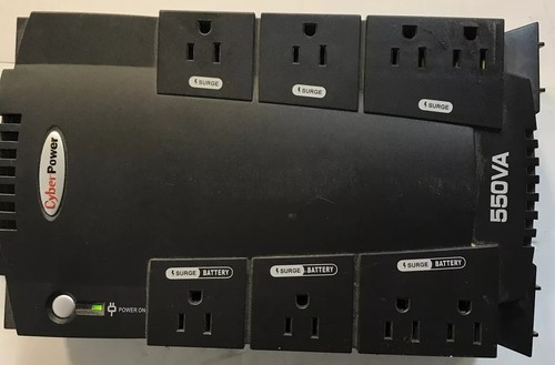 CYBERPOWER 550VA UPS SURGE PROTECTION 330W. NO BATTERY INCLUDED. - Picture 2 of 4