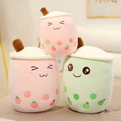 24cm Bubble Tea Boba Soft Stuffed Peluche Oreiller Coussin Kawaii Cute_y