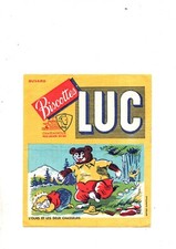 BUVARD -  Biscottes LUC. L'ours et les deuc chasseurs.  TBE (CLA109)