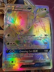 Golisopod GX 148/147 Hyper Secret Rainbow Rare Pokemon Burning Shadows