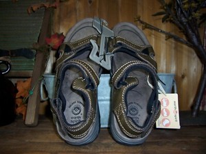 EARTH SPIRIT MENS SPORTS SANDALS SHOES SIZE 11 BROWN ADJUSTABLE ANKLE STRAP NEW 193668056004 | eBay