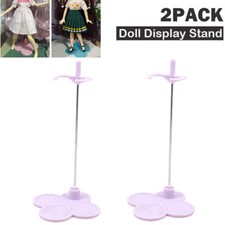 2PCS Doll Stand Display Holder for 11"-13" Doll Model Rack Support Purple
