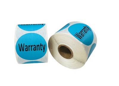 Warranty Labels - 2'' Round Quality Control Inventory Stickers 2RLS of 500EA