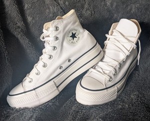 Size 7.5 - Converse Chuck Taylor All Star Platform High Top White