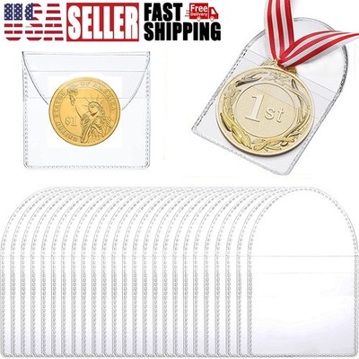 100Pcs Single Pocket Coin Sleeves, 2.2 x 2 Inches Flips Clear Coin Protectors US