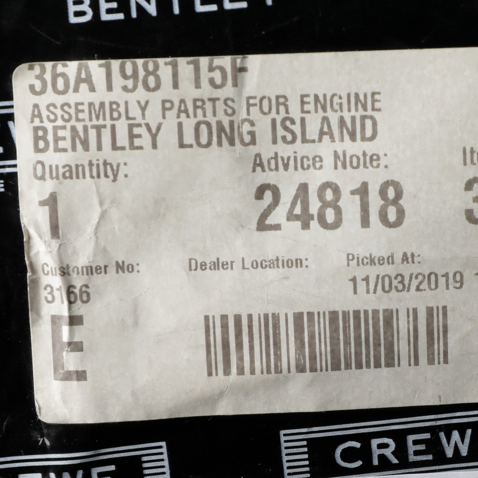 Bentley Bentayga 2017-2020 Engine mount P/N 36A198115F