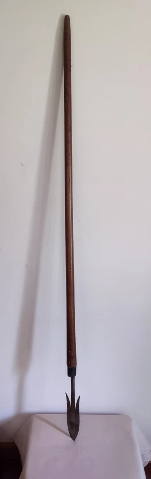 Lanza antigua Ifugao Falafel ("Arpón") 4 pies 10 pulgadas con contrapeso peso Foto 2 de 4