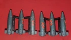 Vintage GI Joe Cobra Rattler Mini Bomb Set -6 Original Missiles-Connected/Unused