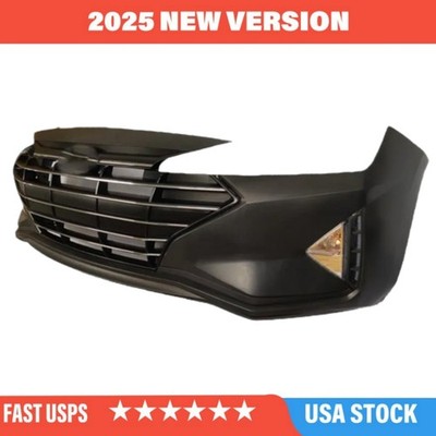 Fits for 2019 2020 Hyundai Elantra Front Bumper Set with Lamps Grill