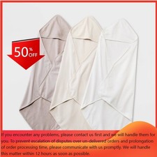 Baby 3pk Muslin Hooded Towel - Cloud Island  Khaki 30"x30"