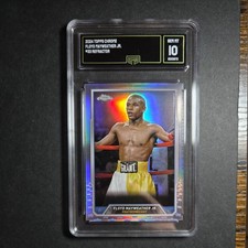 Topps 2024 Chrome Floyd Mayweather Jr. Prism Refractor #33 GMA 10 Boxing