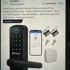 Keyless Entry Door Lock with Keypad - Fingerprint Door Lock - Smart Locks Sealed