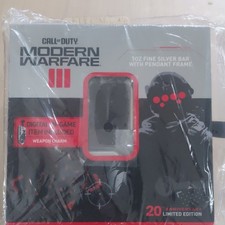 PAMP Call of Duty Modern Warfare III 1 oz .999 Silver Bar Pendant Frame Uncert