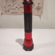 Snap-on Tools 2 D Cell Flashlight Red Anodized Aluminum Rubber Grips Snap On Usa