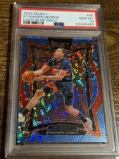 KYSHAWN GEORGE 2024 Select #85 RC Concourse Light Blue Disco Prizm /99 PSA 10