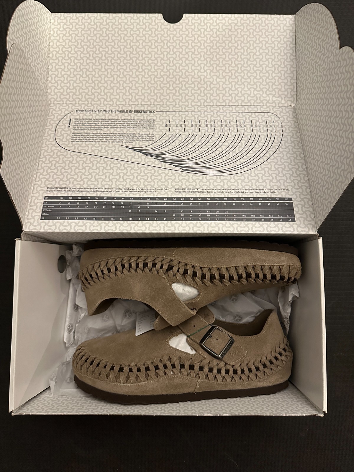 FW23 Kith for Birkenstock London Braided Shearling Taupe Beige Size EU 42 / US 9 image 7