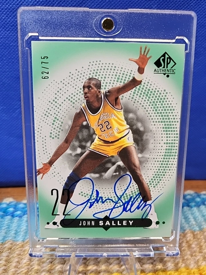 2014-15 SP Authentic John Salley Emerald Foil Auto #/75 On Card Autograph SP - Image 2 of 3