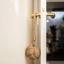 Rope Knot Door Handle Stopper Natural Jute Wall Protector Hanging Door Decor