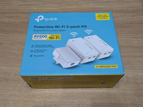 TP-Link WiFi Powerline Network Kit WPA4220 AV600 TL-WPA4220 TKIT - Fast Dispatch