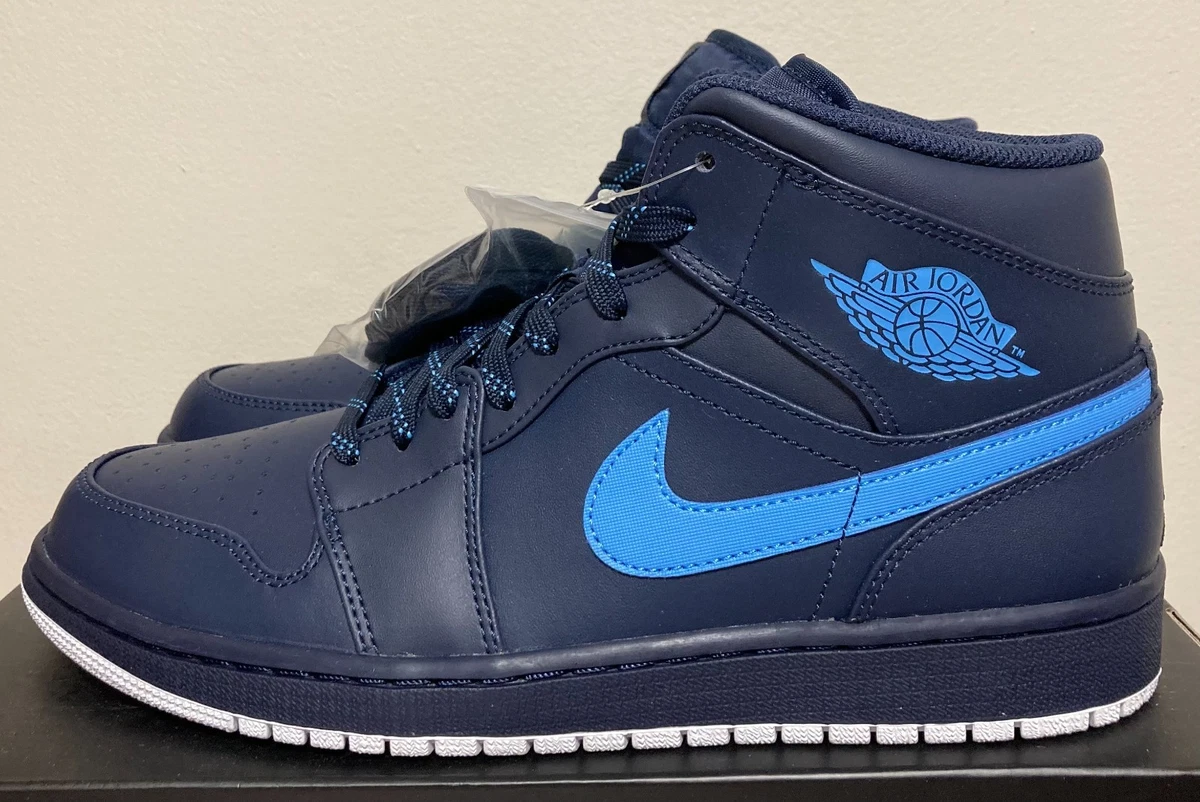 Jordan 1 Mid University Blue Black for Sale | Authenticity