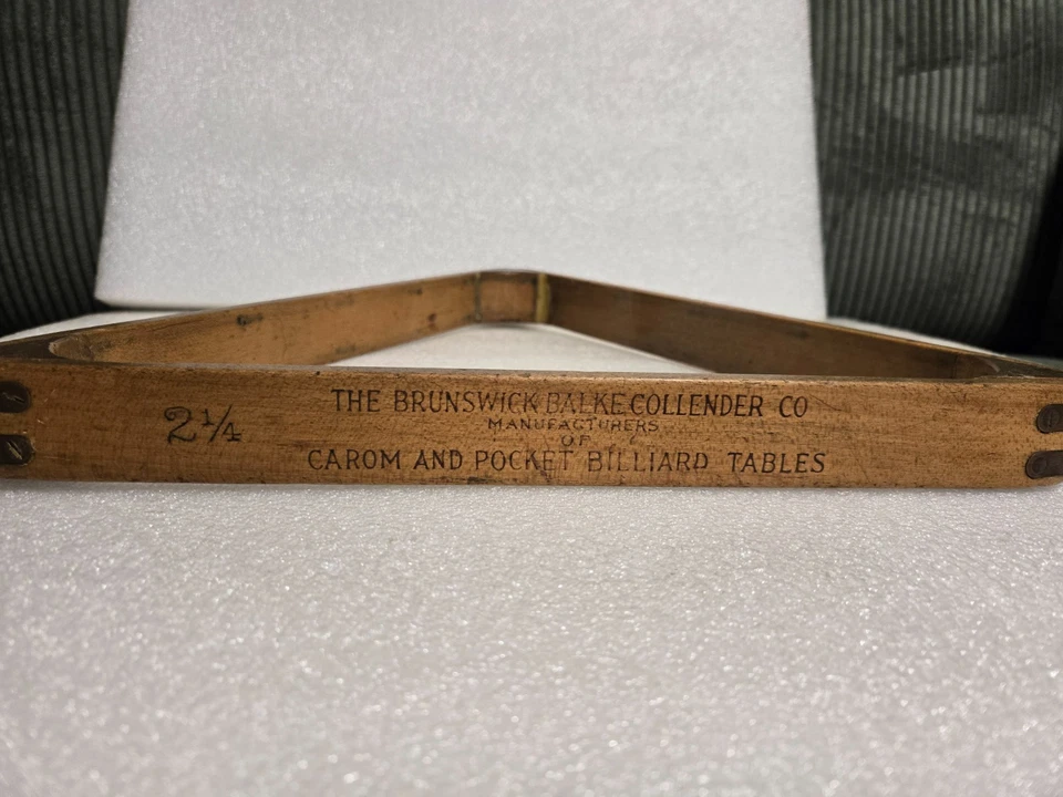 Antique Brunswick Balke Collender Wooden Pool Billiard Triangle Ball Rack 2 1/4" - Image 1 of 4