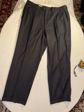 Women s Grayish Wool Pleated Cuffed Dress Pan...