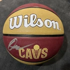 Donovan Mitchell Signed Logo Basketball Cleveland Cavaliers Silver Ink 5-Star